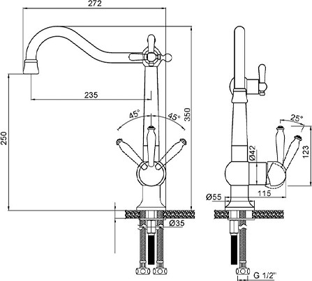 Изображение товара Смеситель Paulmark Re213226-BS