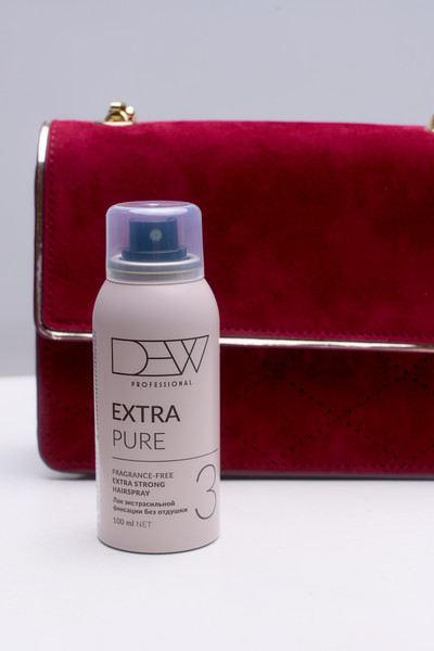 Изображение товара Лак для укладки волос Dew Professional Pure без отдушки Экстрасильной фиксации 15PESH/100 (100мл)