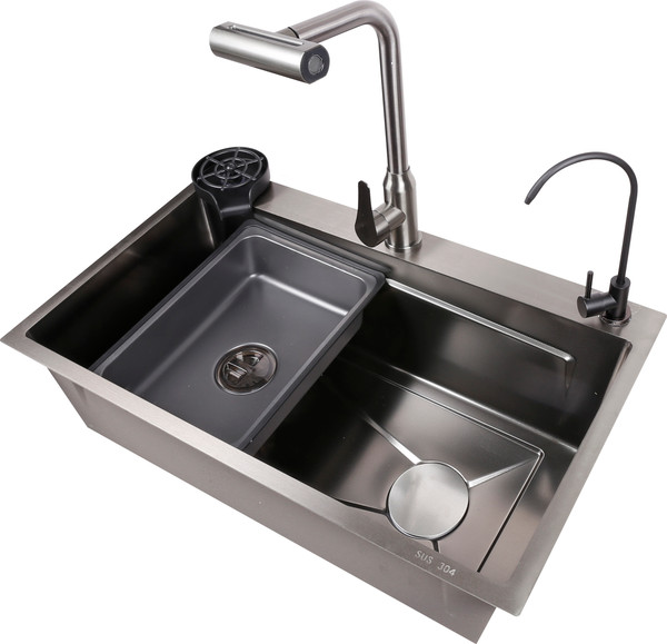 Изображение товара Мойка кухонная со смесителем Saniteco LD0198 (75х45)
