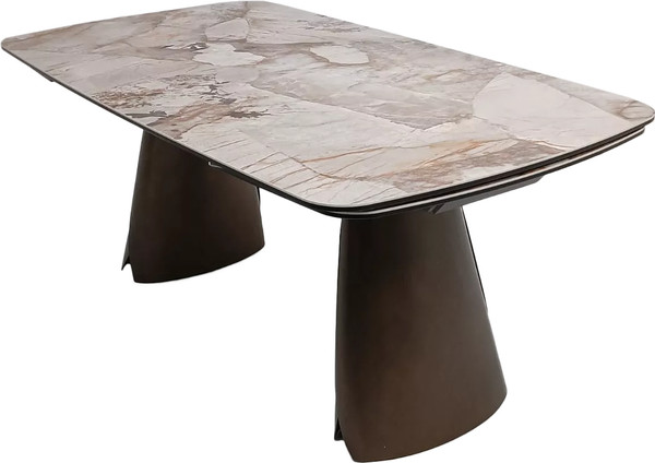 Изображение товара Обеденный стол M-City Imbert 180 Gloss Patagonia / 614M06014 (брашированный каркас/медный)