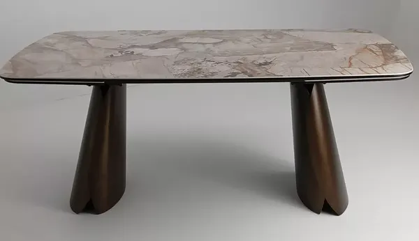 Изображение товара Обеденный стол M-City Imbert 180 Gloss Patagonia / 614M06014 (брашированный каркас/медный)