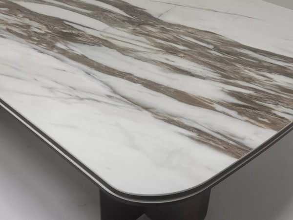 Изображение товара Обеденный стол M-City Ingerman 200 Karakata Brown / 626М05985 (темно-серый металл/шпон)