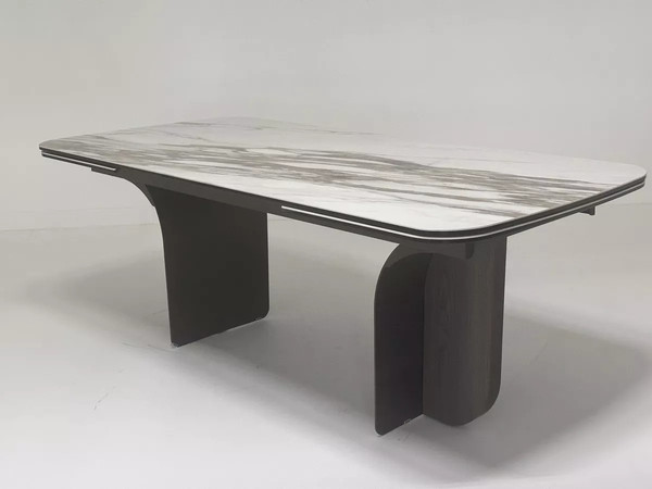 Изображение товара Обеденный стол M-City Ingerman 200 Karakata Brown / 626М05985 (темно-серый металл/шпон)