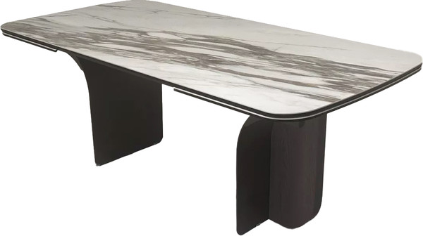 Изображение товара Обеденный стол M-City Ingerman 200 Karakata Brown / 626М05985 (темно-серый металл/шпон)