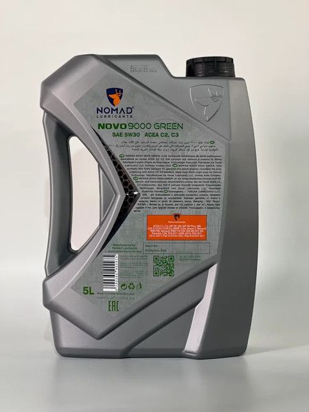 Изображение товара Моторное масло NOMAD Novo 9000 Green 5W-30 ACEA C2/C3 / 32382 (5л)