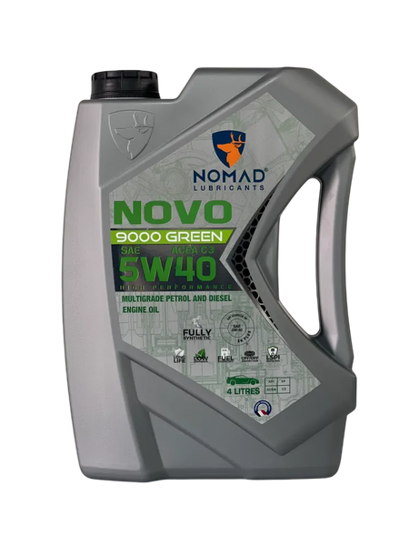 Изображение товара Моторное масло NOMAD Novo 9000 Green 5W-40 ACEA C2/C3 / 32395 (4л)