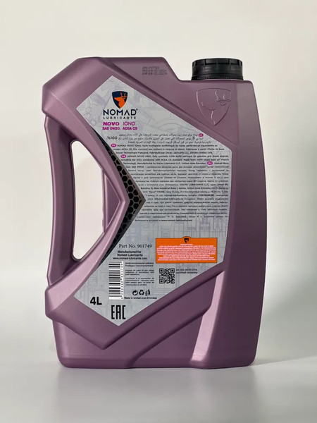 Изображение товара Моторное масло NOMAD Novo iono 0W-20 / 13417 (4л)