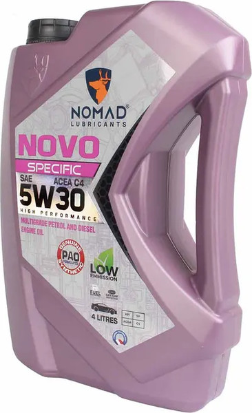 Изображение товара Моторное масло NOMAD Novo Specific 5W-30 ACEA C4 / 13419 (4л)