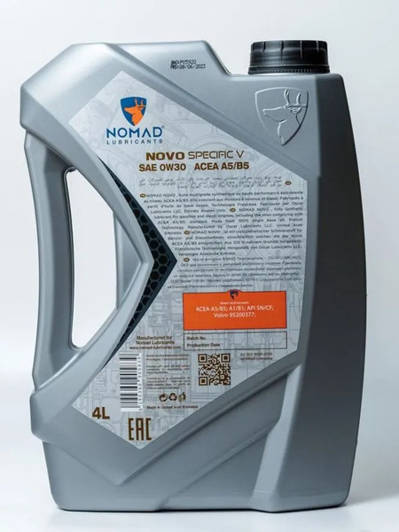 Изображение товара Моторное масло NOMAD Novo Specific V 0W-30 / 35776 (4л)
