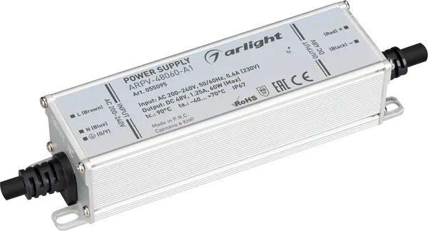 Изображение товара Блок питания для светильника Arlight ARPV-48060-A1 48V 1.25A 60W / 055095
