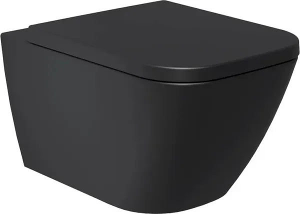Изображение товара Унитаз подвесной с инсталляцией Lauter Nuremberg 21811B + 21901001 (черный, с кнопкой 219702F белый)