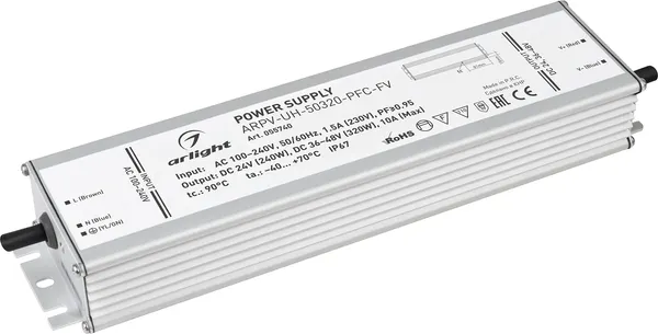 Изображение товара Блок питания для светильника Arlight ARPV-UH-50320-PFC-FV 24V 240W 36-48V 320W 10A / 055740