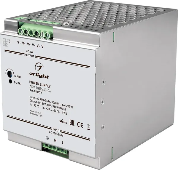 Блок питания для светильника Arlight ARV-DRP960-24 24V 40A 960W PFC / 053072 — фото 3