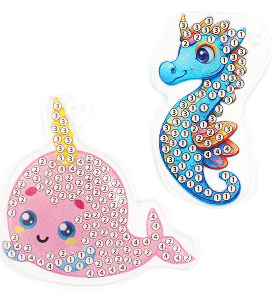 Изображение товара Набор алмазной вышивки MultiArt Брелоки Морские обитатели / DIAKEYSEA-126501