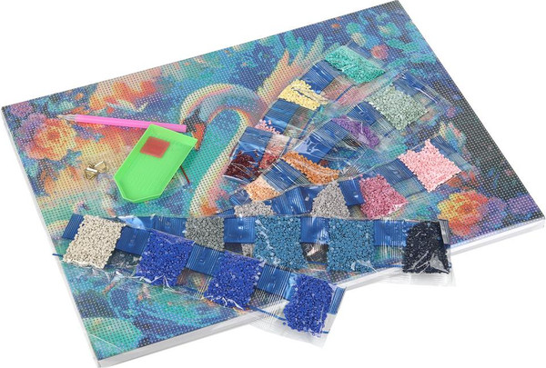 Изображение товара Набор алмазной вышивки MultiArt Лебединая семья / AM30X40-131154