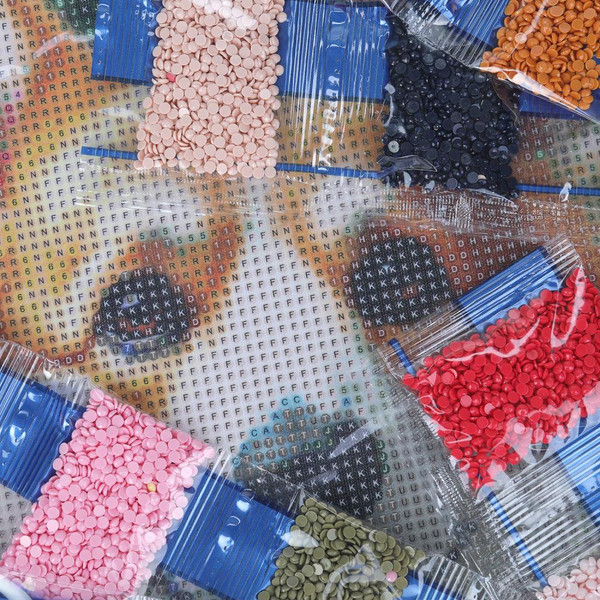 Изображение товара Набор алмазной вышивки MultiArt Корги в цветах / AM30X40-131155