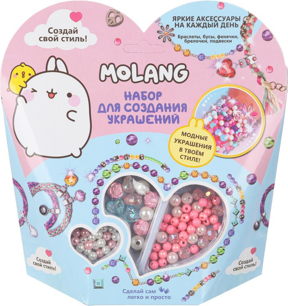 Изображение товара Набор для создания украшений MultiArt Molang сердечко / BEADSET-126922-M