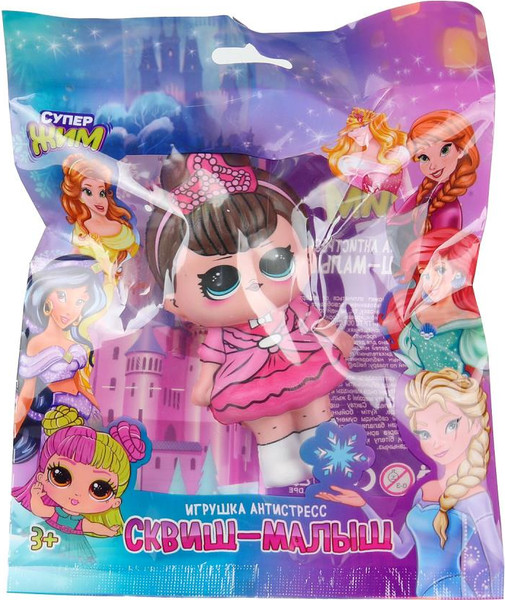 Изображение товара Игрушка антистресс СуперЖим Девочка в розовом платье JN-SFP02-LRU