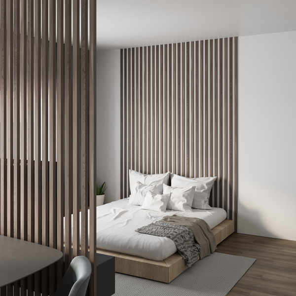 Изображение товара Рейка интерьерная STELLA МДФ Бриона Light Орех Бразильский (2700x40x16)