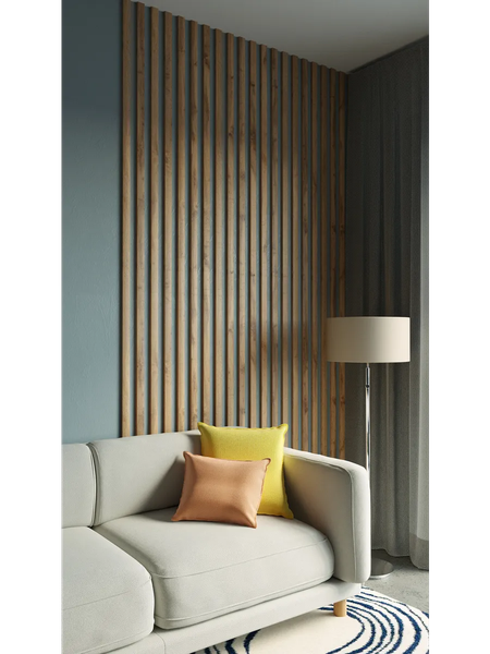 Изображение товара Рейка интерьерная STELLA МДФ Бриона Light Пекан (2700x40x16)