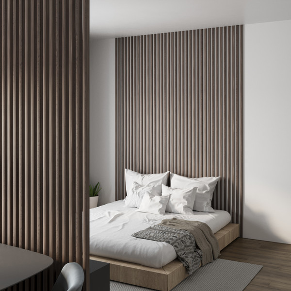 Изображение товара Рейка интерьерная STELLA МДФ Милана Light Орех Бразильский (2700x30x20)