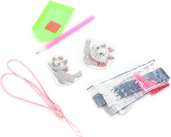 Изображение товара Набор алмазной вышивки MultiArt Брелоки Кошечка Мари / DIAKEYMARY-126502