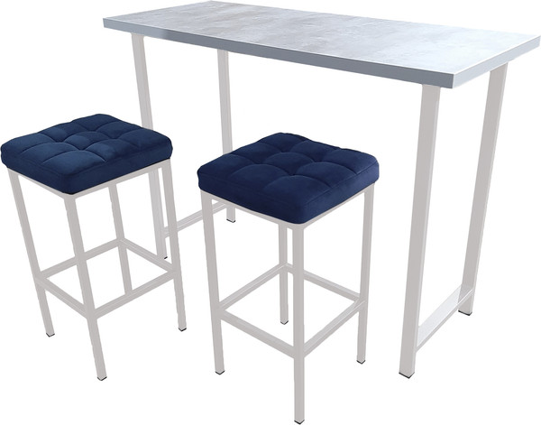 Изображение товара Консольный столик Древпром ДП1-02-04 120x50x88 М94 (бетон метрополитан/белый матовый)