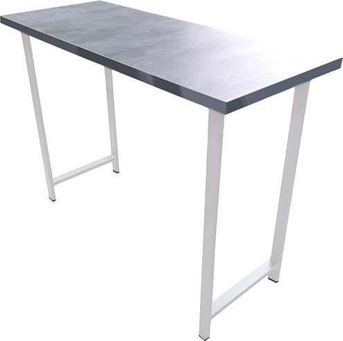 Изображение товара Консольный столик Древпром ДП1-02-04 120x50x88 М94 (бетон метрополитан/белый матовый)