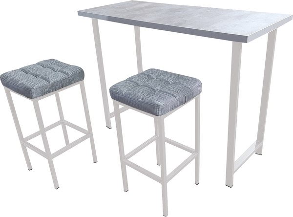 Изображение товара Консольный столик Древпром ДП1-02-04 120x50x88 М94 (бетон метрополитан/белый матовый)