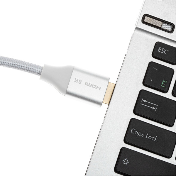 Изображение товара Кабель Cactus CS-HDMI.2.1-5 (5м, серебристый)