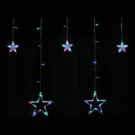 Изображение товара Светодиодная бахрома Золотая сказка Звезды / 56802 (5м, многоцветная)