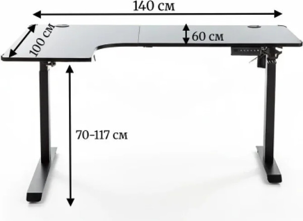 Изображение товара Геймерский стол Jiqiao H1109A левый угол (черный)