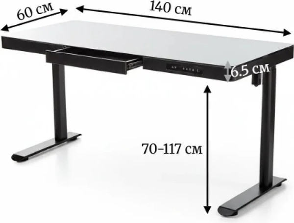 Изображение товара Геймерский стол Jiqiao H1106 прямой (черный)