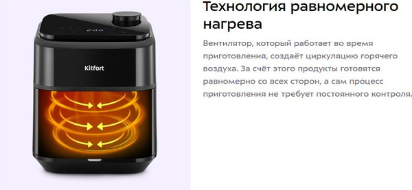 Изображение товара Аэрогриль Kitfort КТ-8154