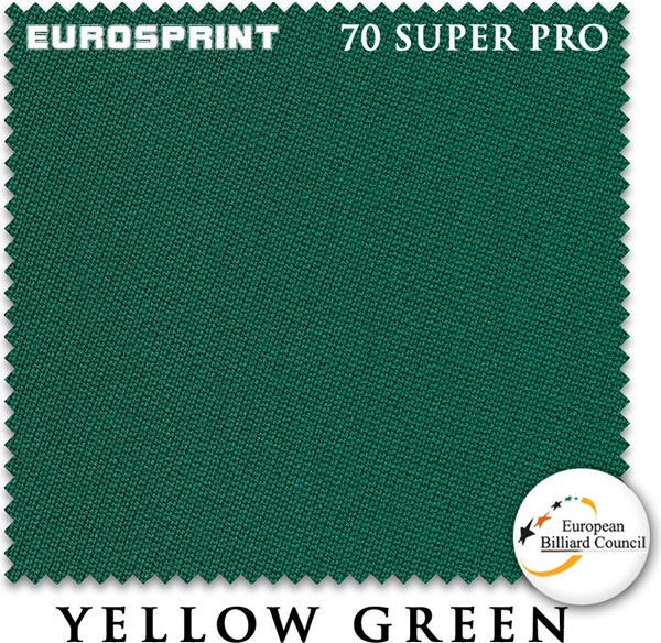 Сукно для бильярдного стола Eurosprint 70 Super Pro 198см / 4560 (желтый/зеленый) — фото 6