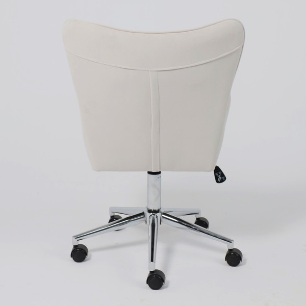 Изображение товара Кресло офисное AksHome Bella Chrome (Kiton 701 Antarctica/велюр/белый антарктида)