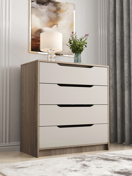 Изображение товара Комод Артём-Мебель Интерио-2 / СН 111.03 (дуб скандинавский/кашемир)