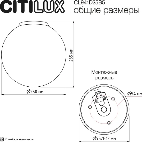 Изображение товара Светильник Citilux Ron CL941D25B5