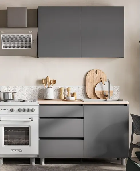 Изображение товара Кухонный гарнитур Mio Tesoro Денвер 1.2м Серия 2 (графит серый/дуб сонома)