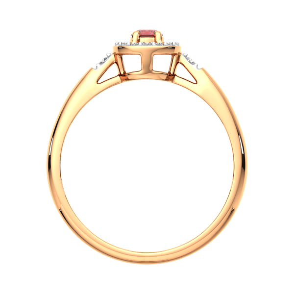 Изображение товара Кольцо из розового золота ZORKA 2D30154.14K.R.ZZ (р.18, с бриллиантом и рубином)