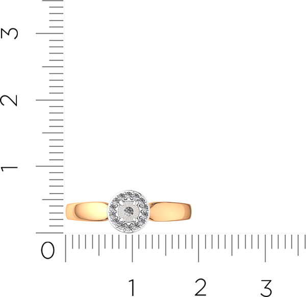 Изображение товара Кольцо помолвочное из комбинированного золота ZORKA 2D00467.14K.B.ZZ (р.17, с бриллиантом)