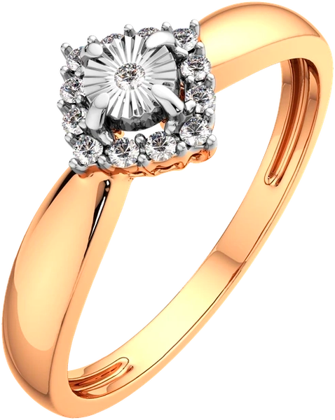 Изображение товара Кольцо помолвочное из комбинированного золота ZORKA 2D00232.14K.B (р.18, с бриллиантом)