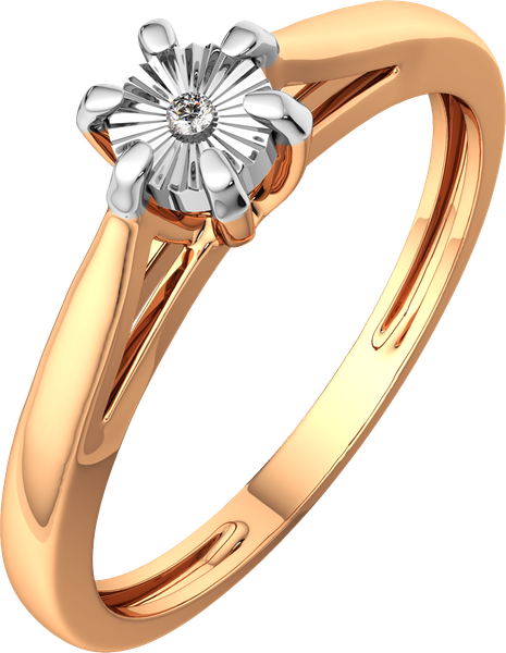 Изображение товара Кольцо помолвочное из комбинированного золота ZORKA 2D00212.14K.B.ZZ (р.16, с бриллиантом)