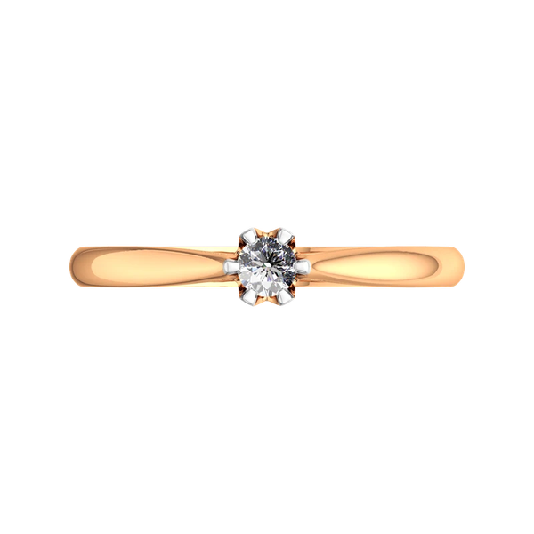 Изображение товара Кольцо из розового золота ZORKA 2D00353.14K.R (р.15.5, с бриллиантом)