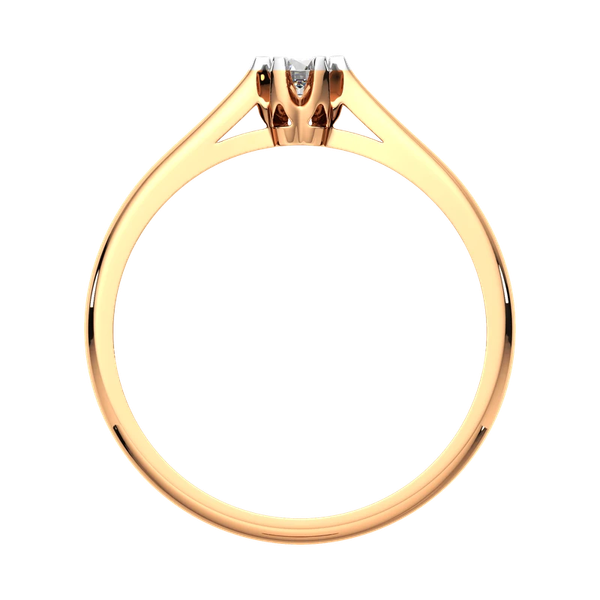 Изображение товара Кольцо из розового золота ZORKA 2D00353.14K.R (р.15.5, с бриллиантом)