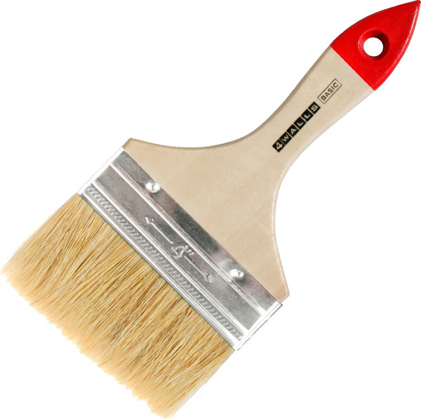 Изображение товара Кисть малярная 4Walls Basic Флейцевая натуральная щетина / KFNSDRB100 (100мм)