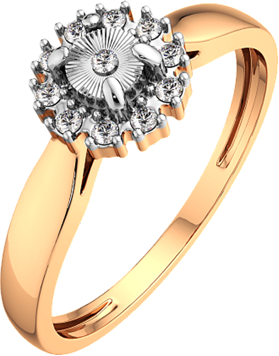 Изображение товара Кольцо помолвочное из комбинированного золота ZORKA 2D00210.14K.B.ZZ (р.17, с бриллиантом)