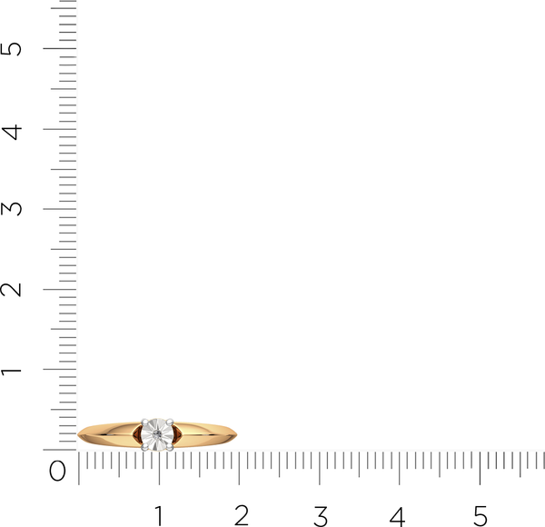 Изображение товара Кольцо помолвочное из комбинированного золота ZORKA 2D00187.14K.B.ZZ (р.18, с бриллиантом)