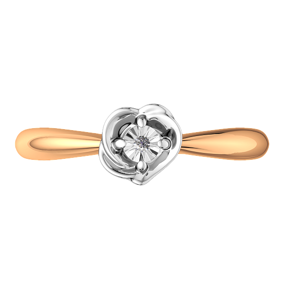 Изображение товара Кольцо помолвочное из комбинированного золота ZORKA 2D00184.14K.B (р.17, с бриллиантом)