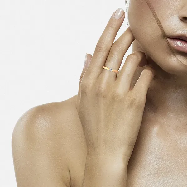 Изображение товара Кольцо помолвочное из комбинированного золота ZORKA 2D00172.14K.B (р.17, с бриллиантом)